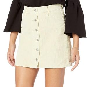 NWT Levis Fresh button front velvet green skirt